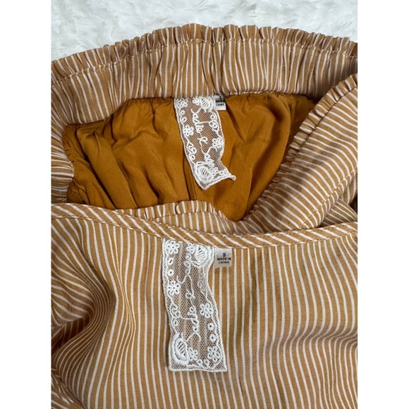 Sadie & Sage Striped Two Piece Set Sleeveless Tank Top Wide Leg Pants size Small - Picture 3 of 3